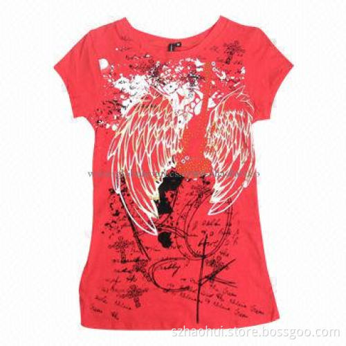 Wholesale T-shirt, Made of 100% Cotton, Customized Colors Available